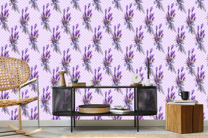 Wallpaper Lavender With Dots In The Background