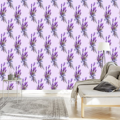 Wallpaper Lavender With Dots In The Background