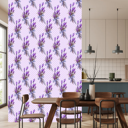Wallpaper Lavender With Dots In The Background