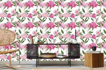 Wallpaper Natural Peonies