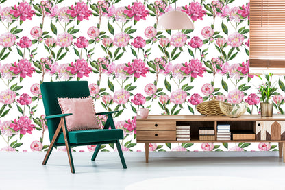 Wallpaper Natural Peonies