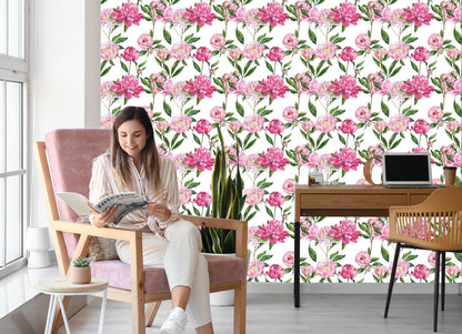 Wallpaper Natural Peonies