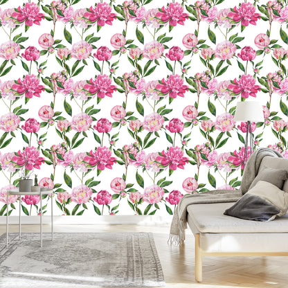 Wallpaper Natural Peonies