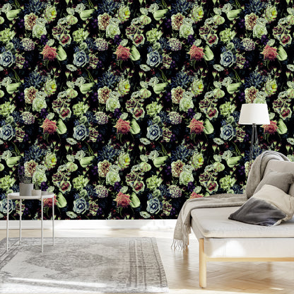 Wallpaper Roses In Dark Colors