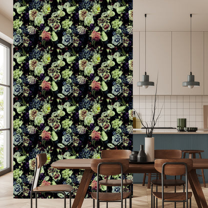 Wallpaper Roses In Dark Colors