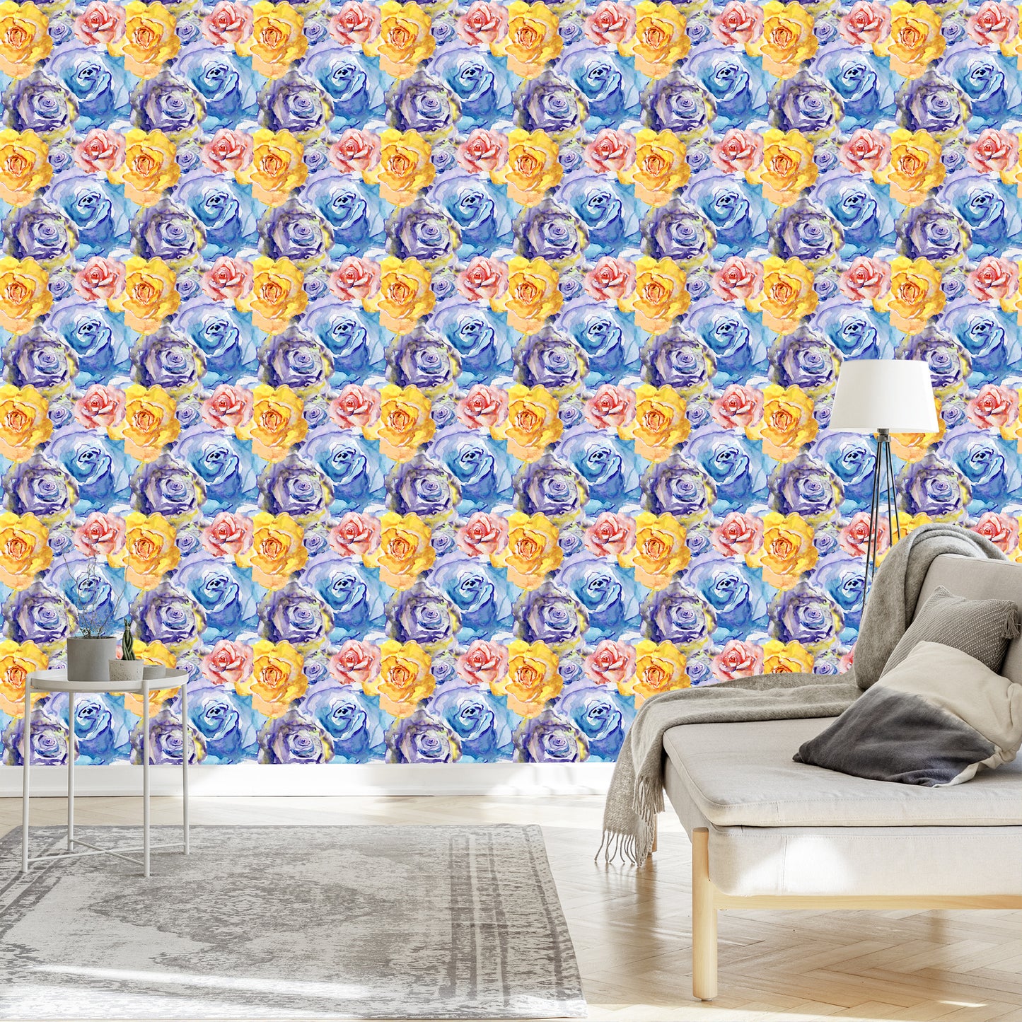 Wallpaper Colorful Rose Flowers
