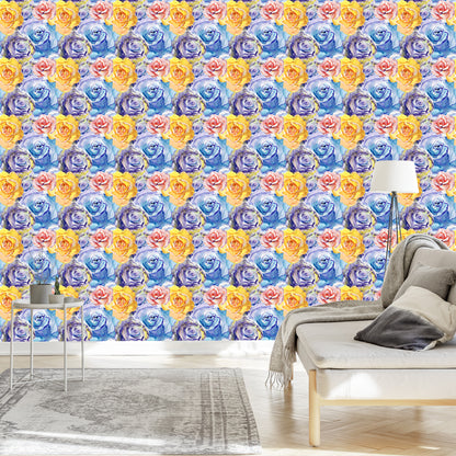 Wallpaper Colorful Rose Flowers
