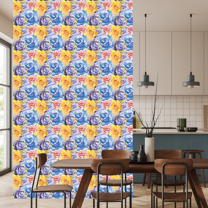 Wallpaper Colorful Rose Flowers