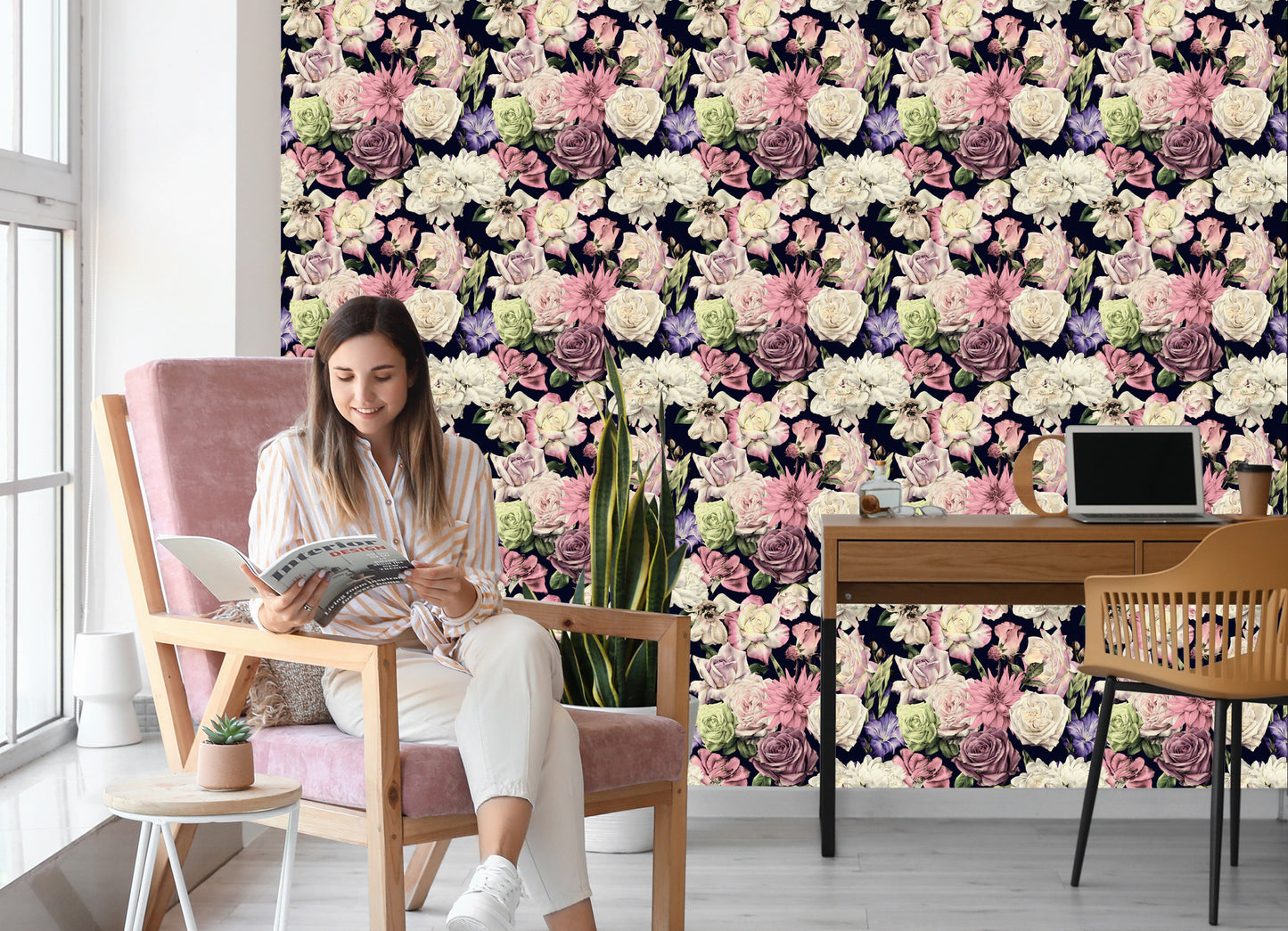 Wallpaper Roses, Tulips