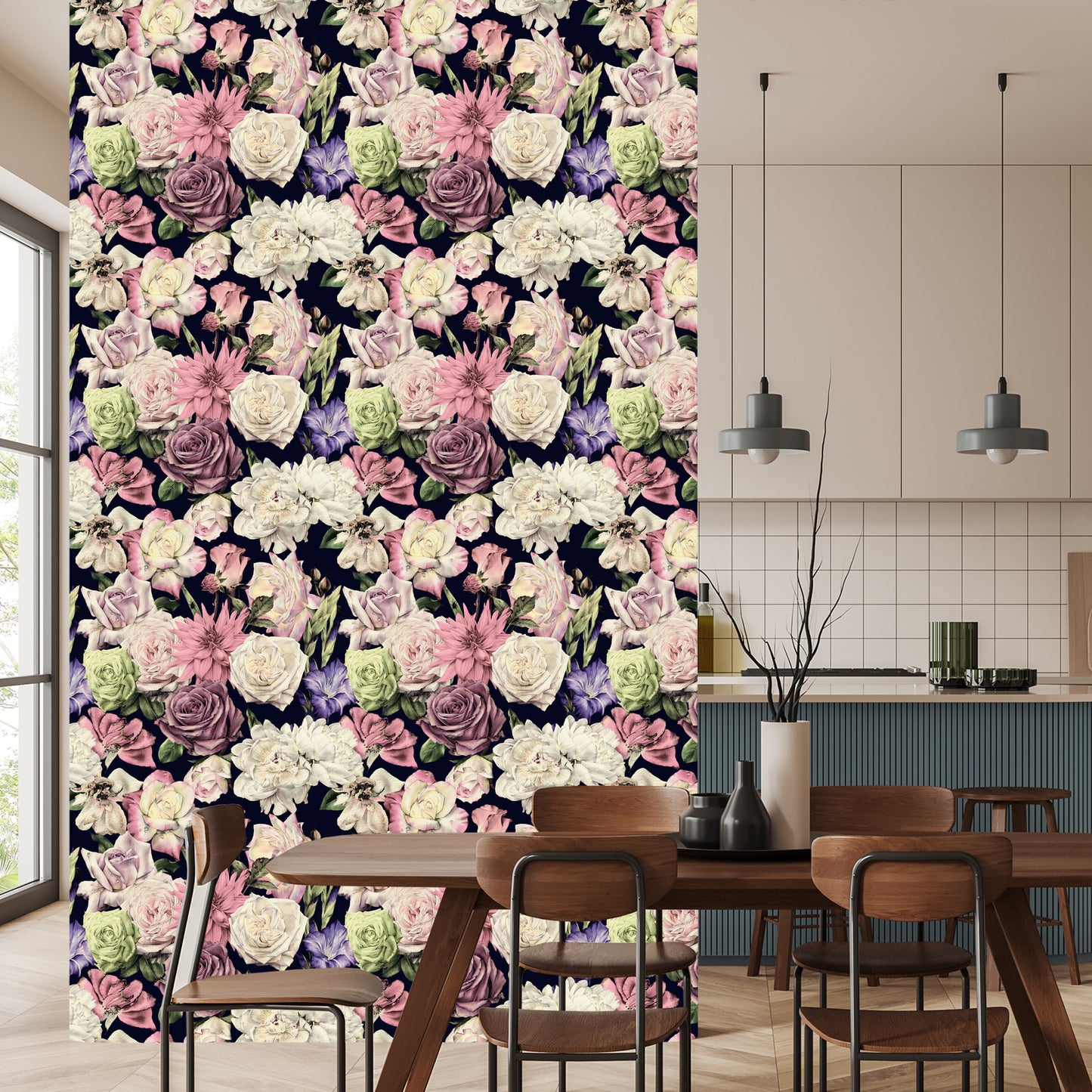 Wallpaper Roses, Tulips