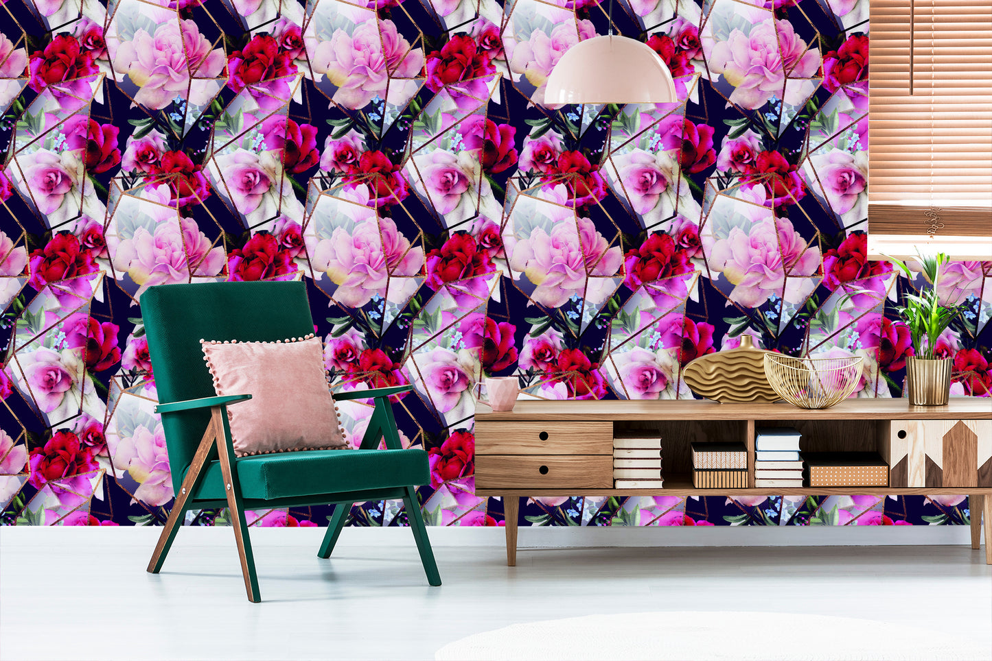 Wallpaper Roses In A Modern Edition