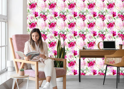 Wallpaper Roses In A Modern Composition