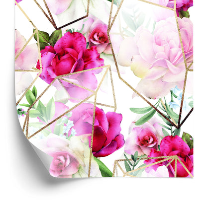 Wallpaper Roses In A Modern Composition
