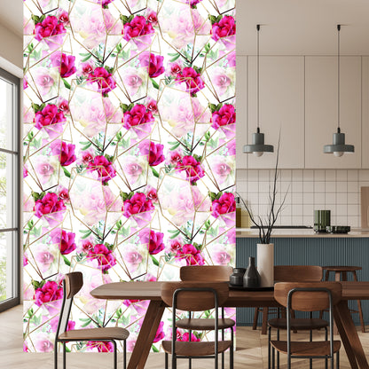 Wallpaper Roses In A Modern Composition