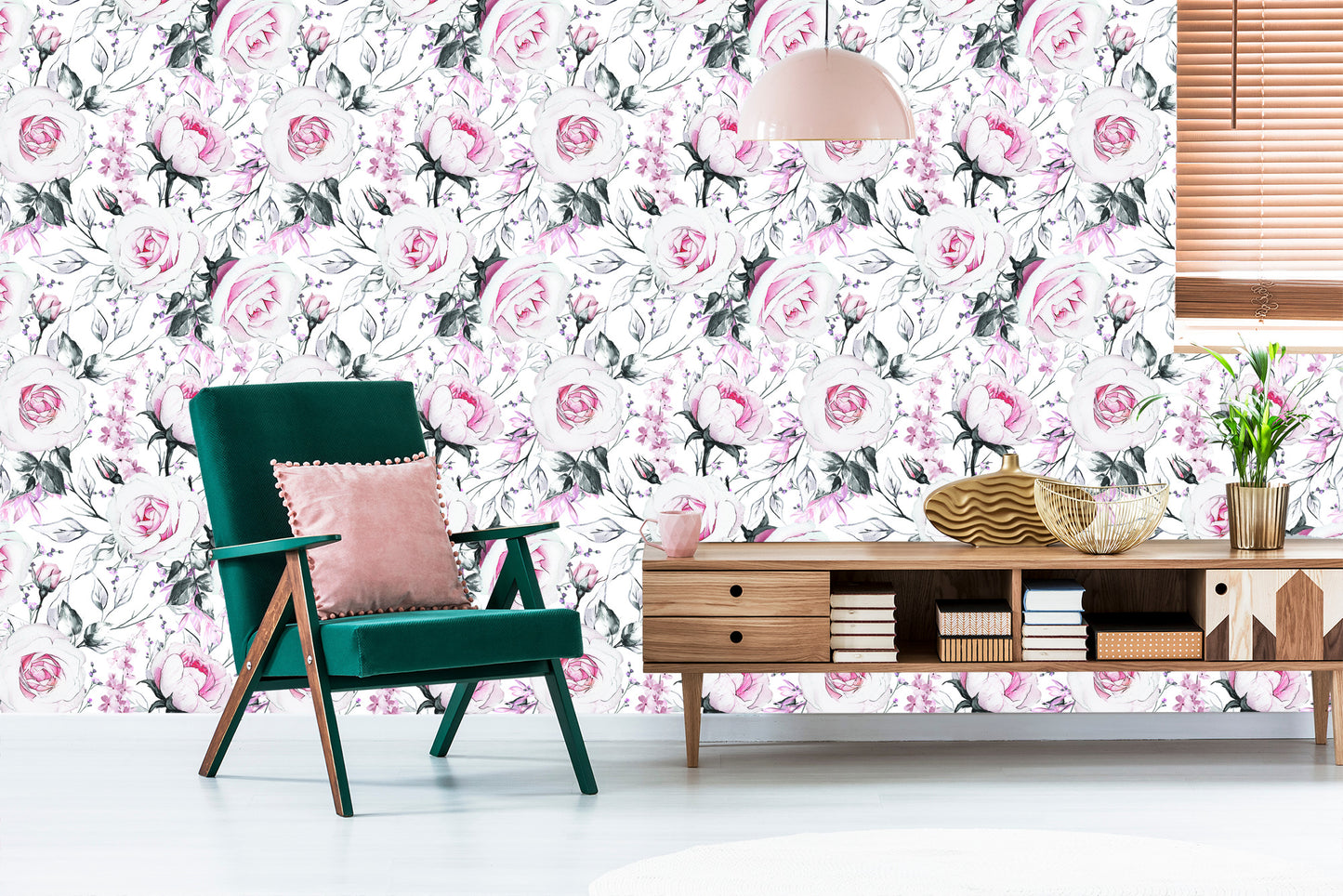 Wallpaper Roses As Drawn