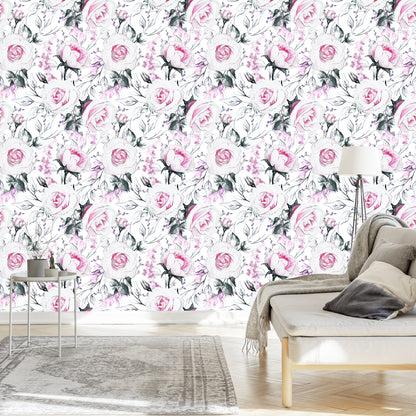 Wallpaper Roses As Drawn