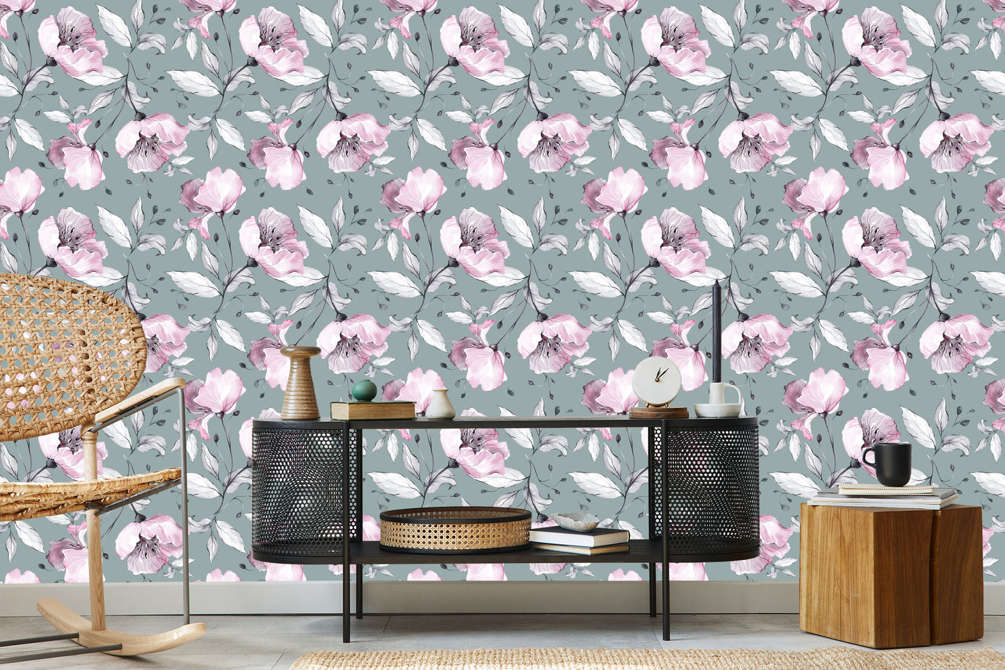 Wallpaper Bright Peonies