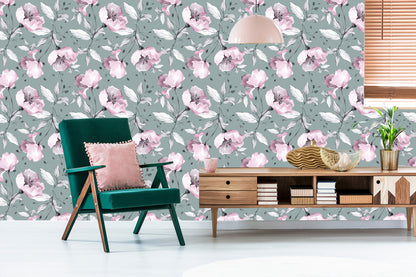 Wallpaper Bright Peonies