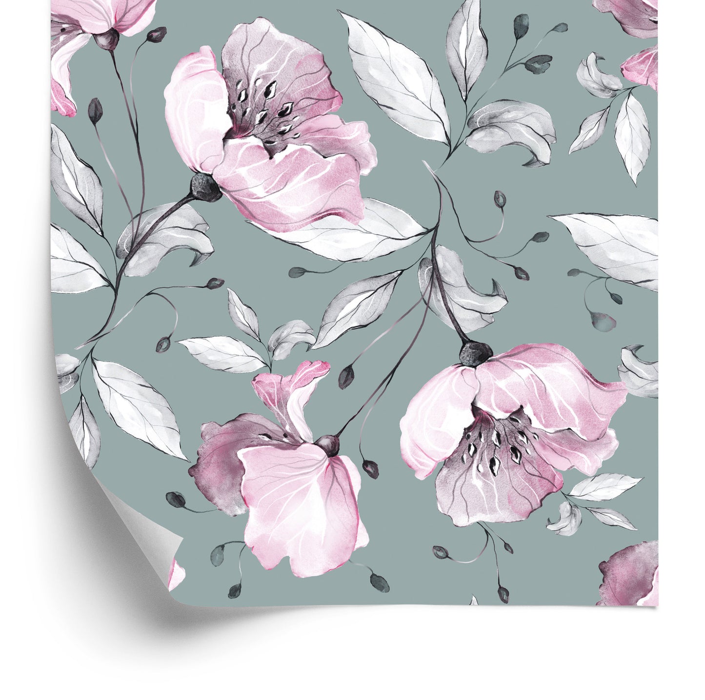 Wallpaper Bright Peonies