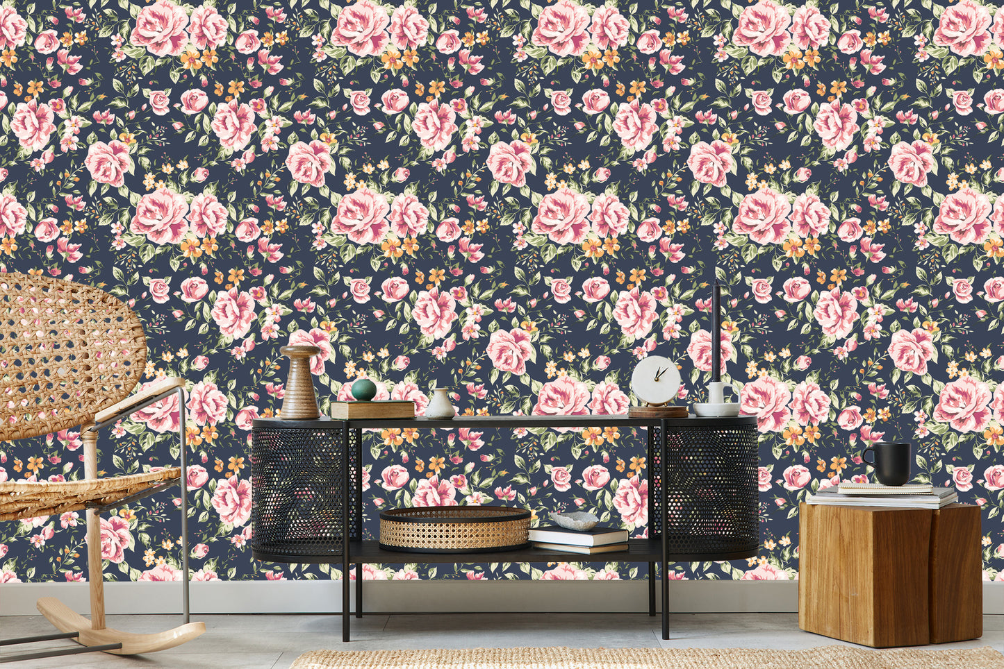 Wallpaper Roses Orange Flowers