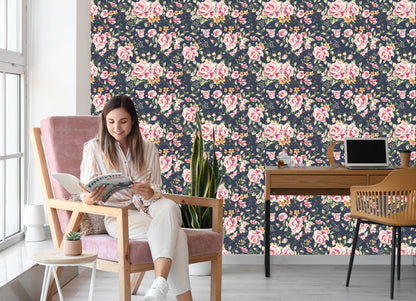 Wallpaper Roses Orange Flowers
