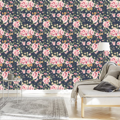 Wallpaper Roses Orange Flowers