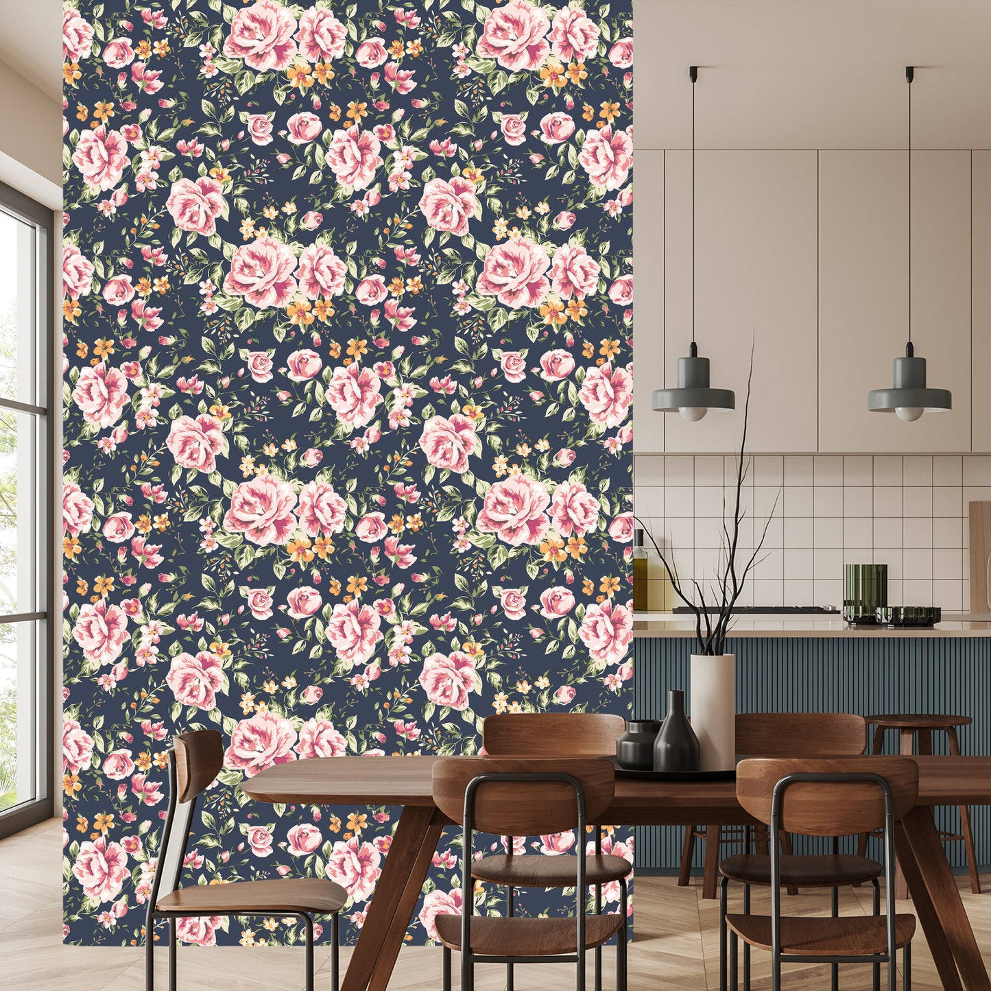 Wallpaper Roses Orange Flowers