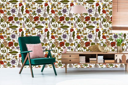 Wallpaper Field Plants With Herbs And Spices