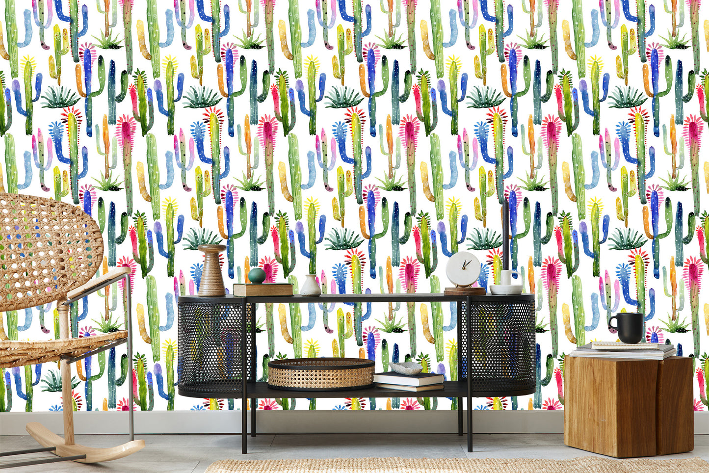 Wallpaper Colorful Cacti