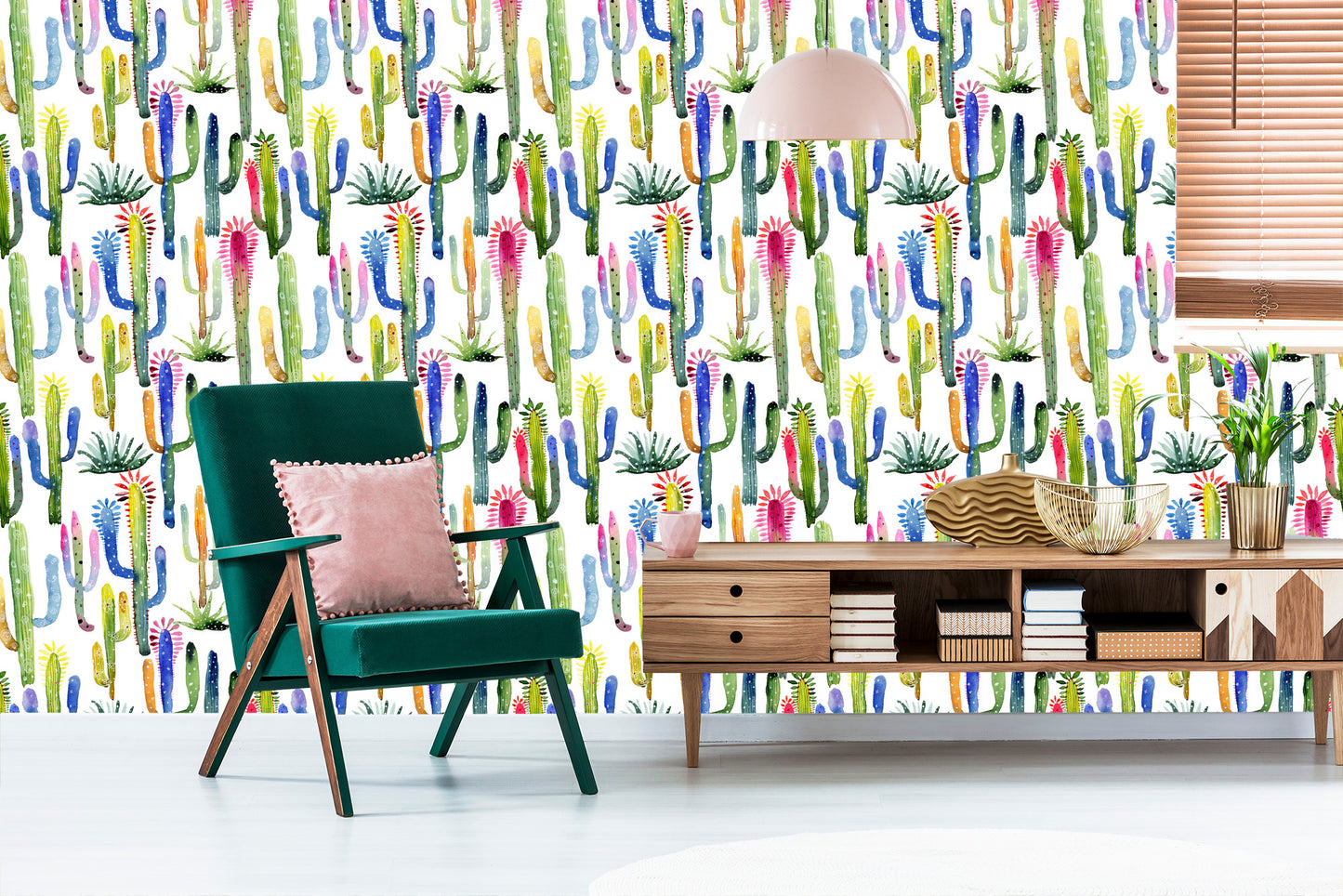 Wallpaper Colorful Cacti