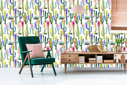 Wallpaper Colorful Cacti