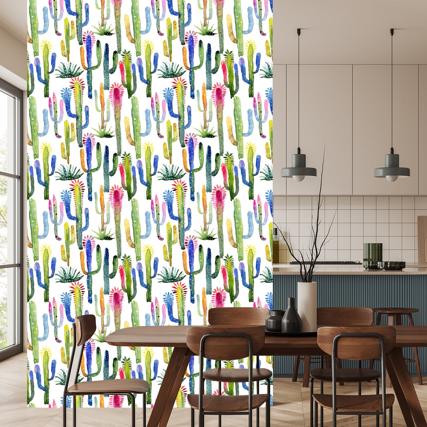 Wallpaper Colorful Cacti