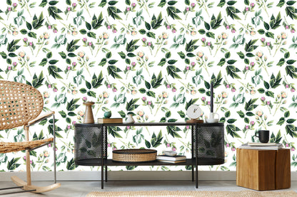Wallpaper Twigs With Roses