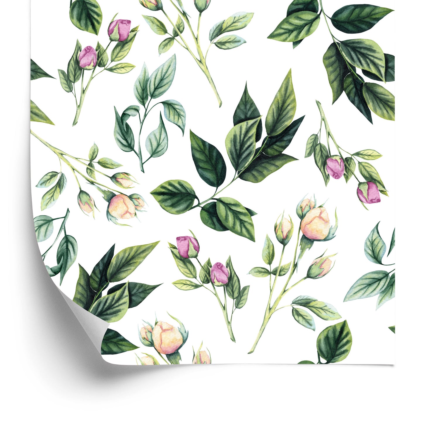 Wallpaper Twigs With Roses
