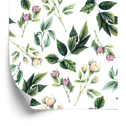 Wallpaper Twigs With Roses