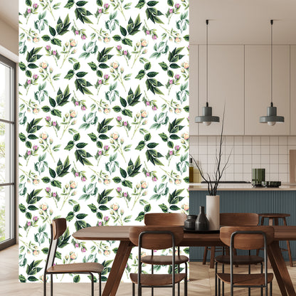 Wallpaper Twigs With Roses