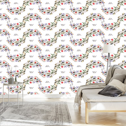 Wallpaper Watercolor Floral Pattern