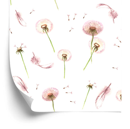 Wallpaper Dandelion With Feathers