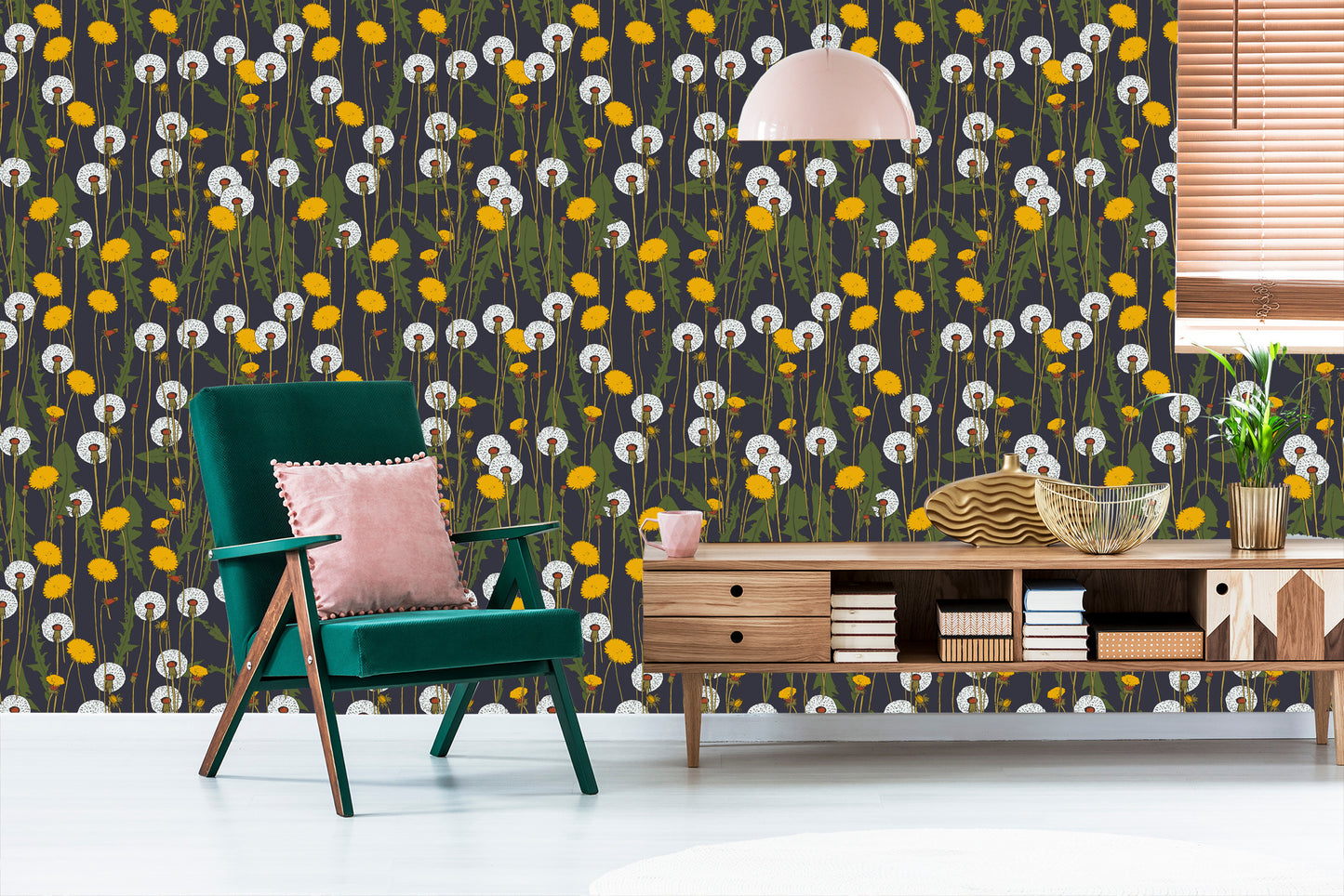 Wallpaper Blooming Dandelions