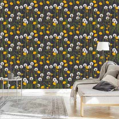 Wallpaper Blooming Dandelions