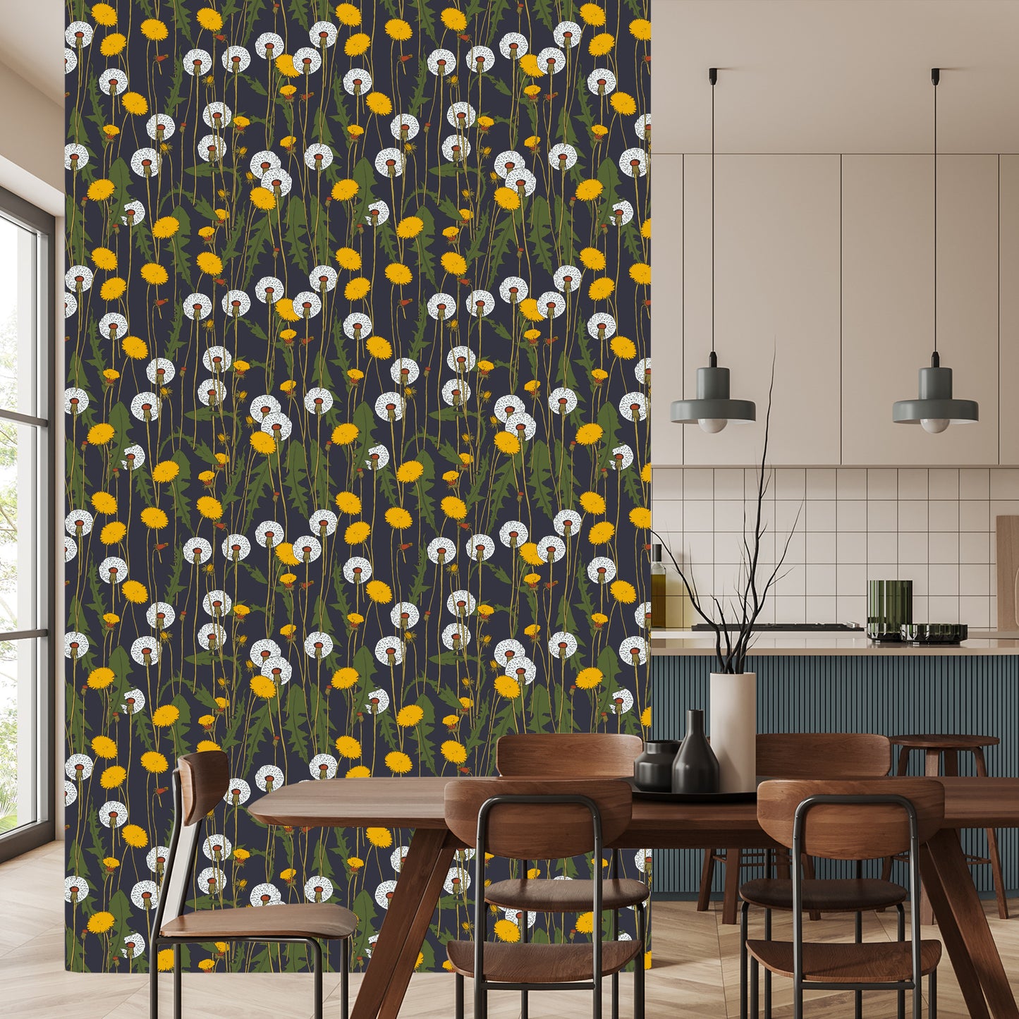 Wallpaper Blooming Dandelions