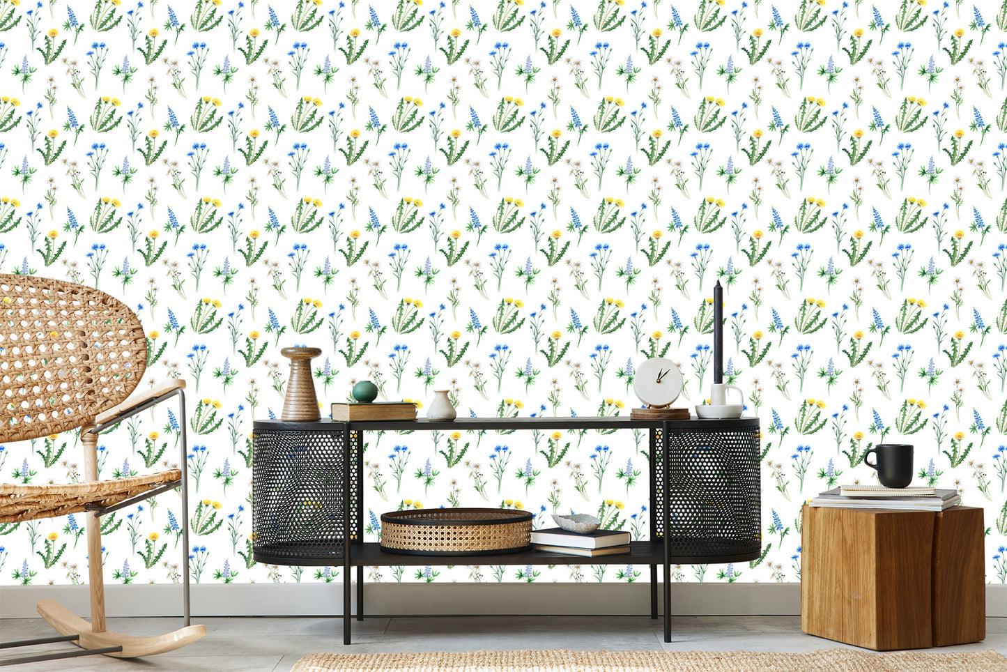 Wallpaper Daisy With Wild Flowers