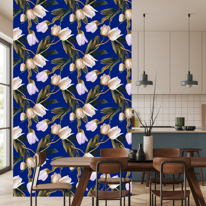 Wallpaper Painted Spring Tulips
