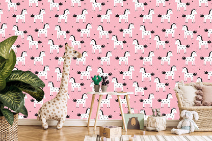 Wallpaper For Children - Unicorns In The Stars