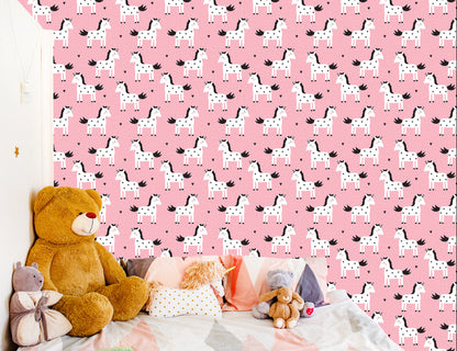 Wallpaper For Children - Unicorns In The Stars