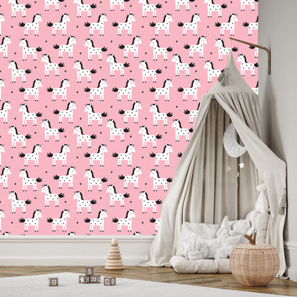 Wallpaper For Children - Unicorns In The Stars