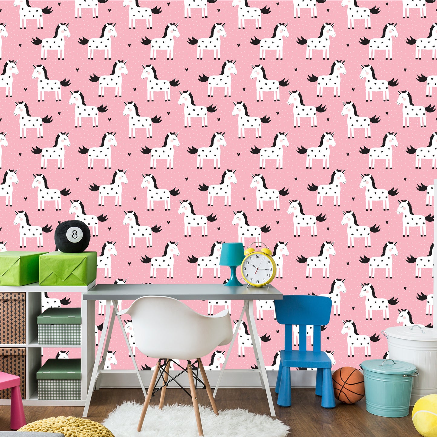 Wallpaper For Children - Unicorns In The Stars