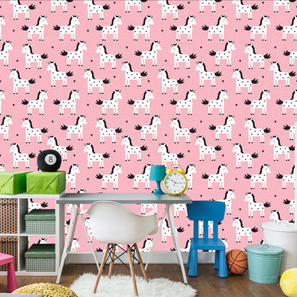 Wallpaper For Children - Unicorns In The Stars