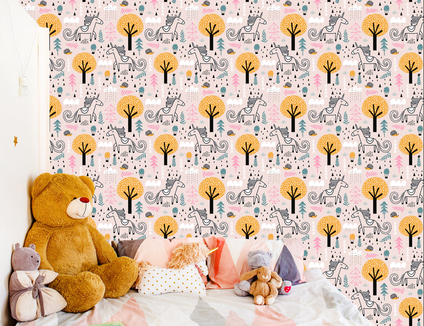 Wallpaper For Children - Unicorns In The Forest