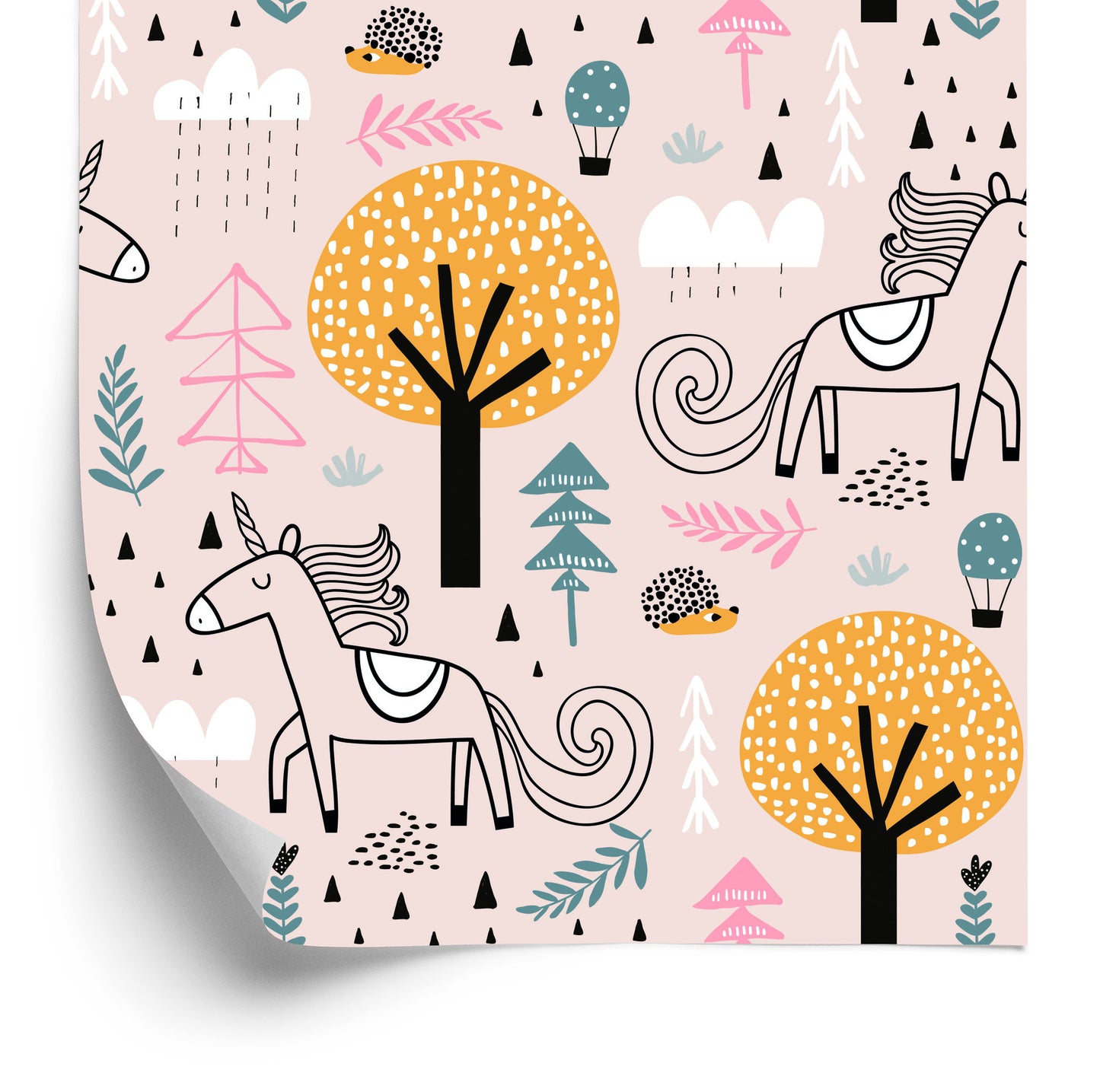 Wallpaper For Children - Unicorns In The Forest
